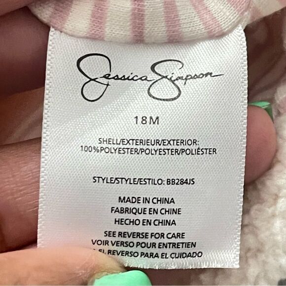 Jessica Simpson Baby Girl’s Cream Sherpa Button Front Sleeveless Vest 18M - Picture 10 of 11